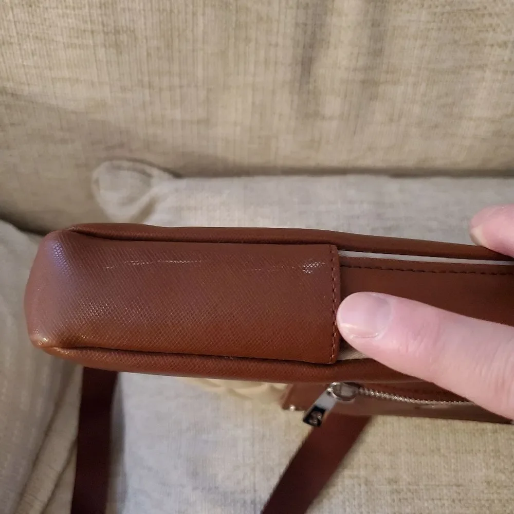 Knomo Tan Quilted Laptop Bag